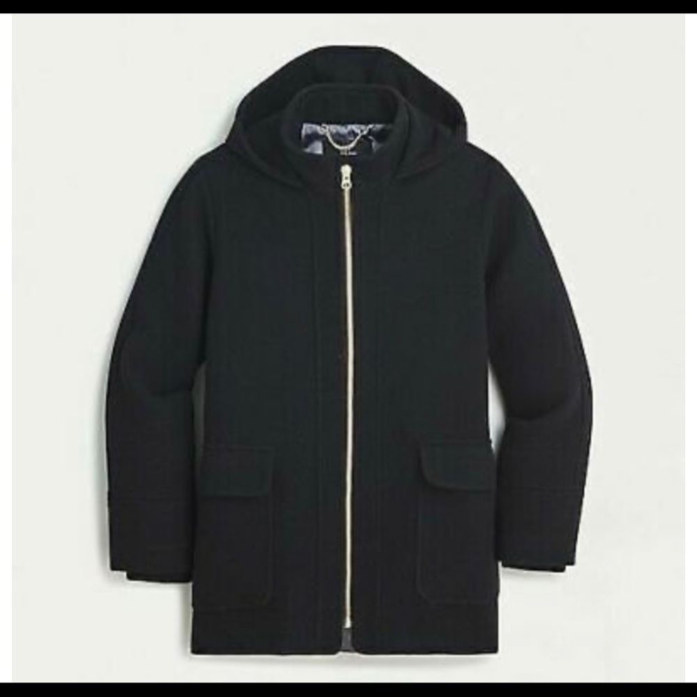 J.Crew Navy Swing Coat in Stadiumcloth Wool